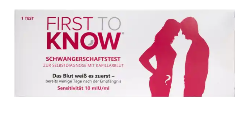 FIRST TO KNOW Schwangerschaftstest Blut